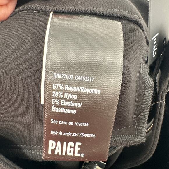 PAIGE NWT Winona Split Front Flare Pant in Black // 00 - Picture 11 of 12